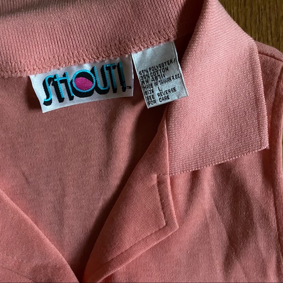 1980s VINTAGE DEADSTOCK PEACH ROMPER - Picture 2 of 4